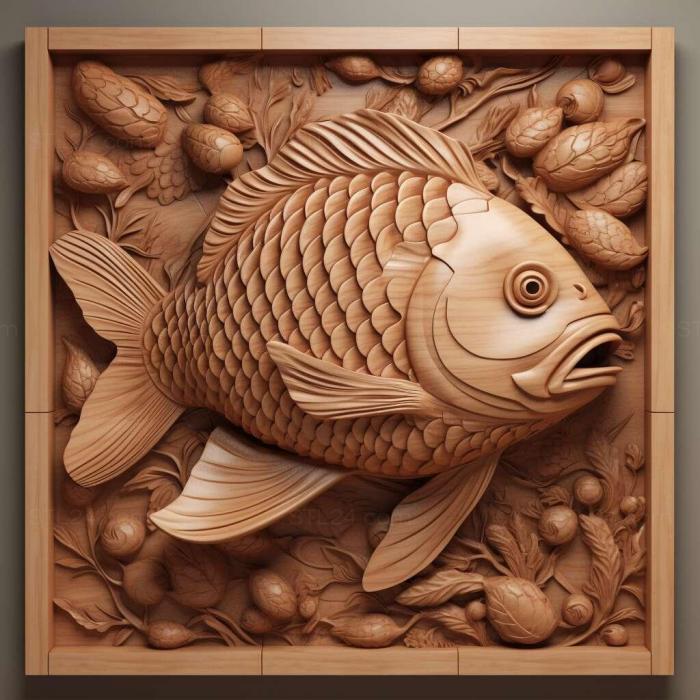 Nature and animals (st Ranchu fish 1, NATURE_6341) 3D models for cnc